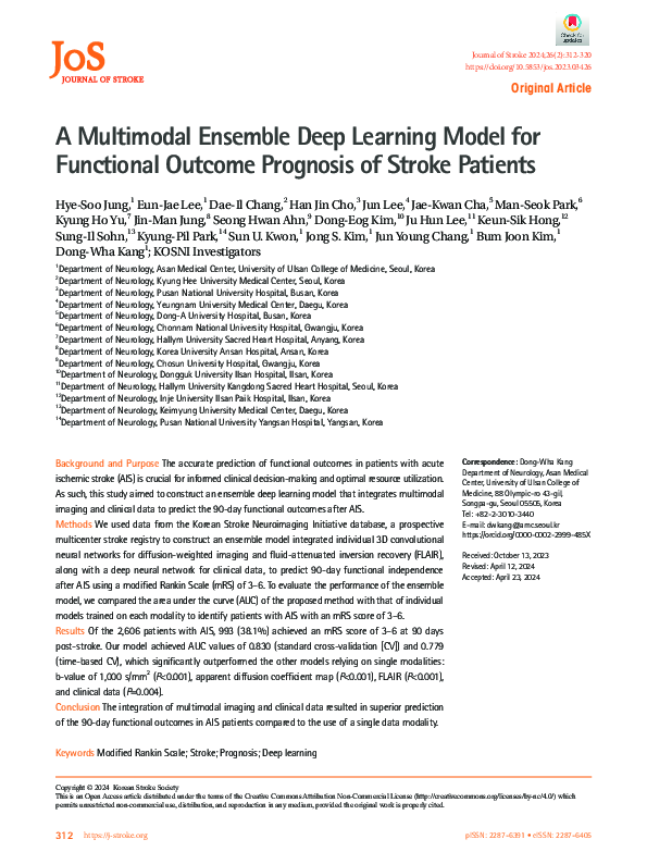 (PDF) A Multimodal Ensemble Deep Learning Model for Functional Outcome ...