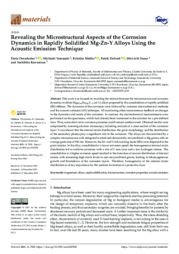 (PDF) Revealing the Microstructural Aspects of the Corrosion Dynamics ...
