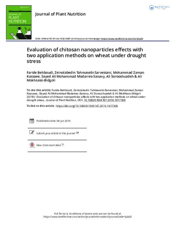 (PDF) Evaluation of chitosan nanoparticles effects with two application ...