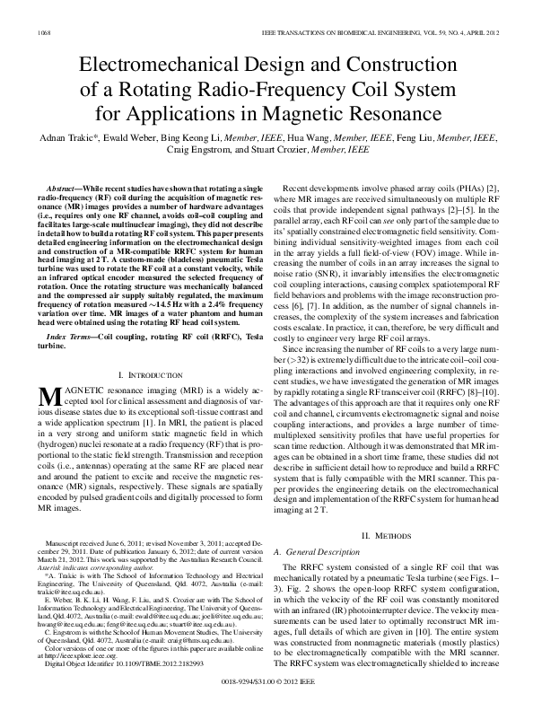 (PDF) Electromechanical Design and Construction of a Rotating Radio ...