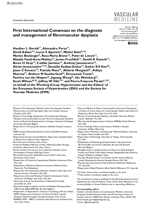 (PDF) First International Consensus on the diagnosis and management of ...