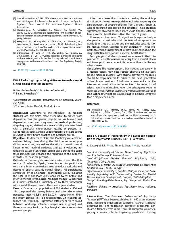 (PDF) Reducing stigmatizing attitudes towards mental illness among ...