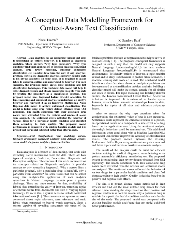 (PDF) A Conceptual Data Modelling Framework for Context-Aware Text ...