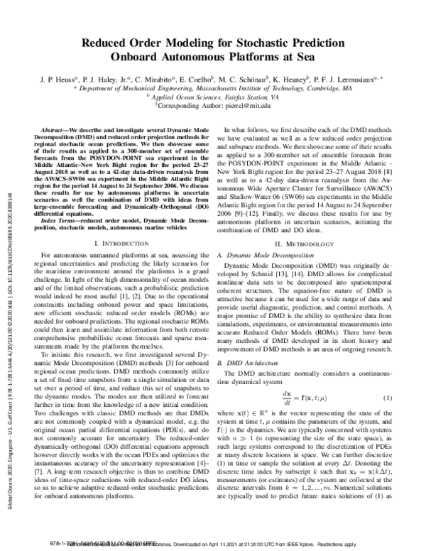 (PDF) Reduced Order Modeling for Stochastic Prediction Onboard ...