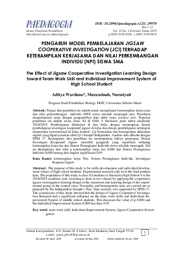(PDF) The Effect of Jigsaw Cooperative Investigation Learning Design ...