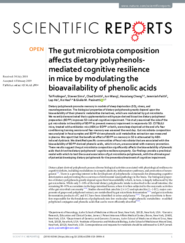 (PDF) The gut microbiota composition affects dietary polyphenols ...