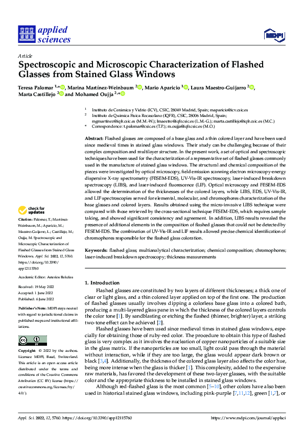 (PDF) Spectroscopic and Microscopic Characterization of Flashed Glasses ...