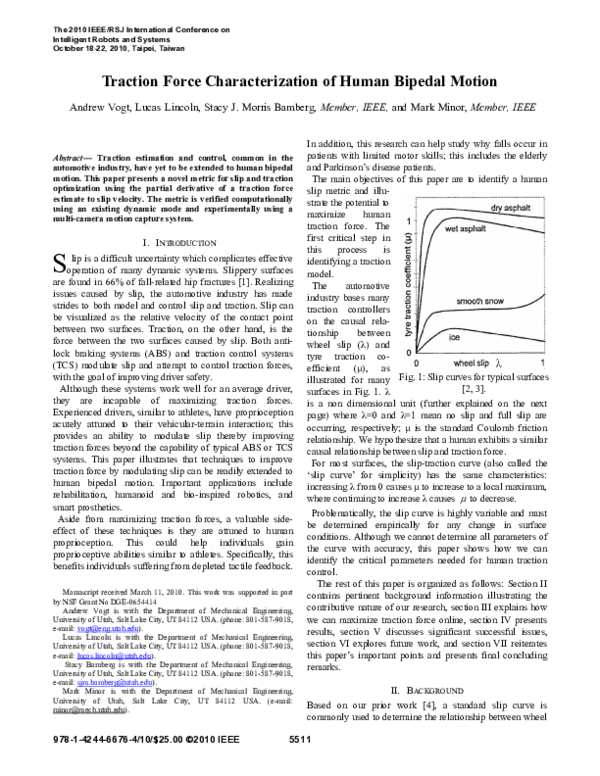 (PDF) Traction force characterization of human bipedal motion