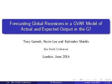 (PDF) Global recessions and output interdependencies in a GVAR model of ...