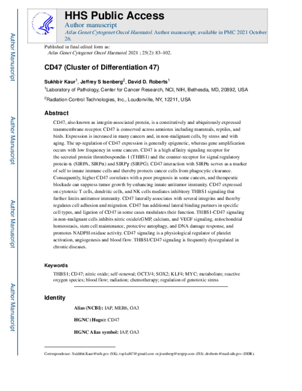 (PDF) CD (Cluster of Differentiation)