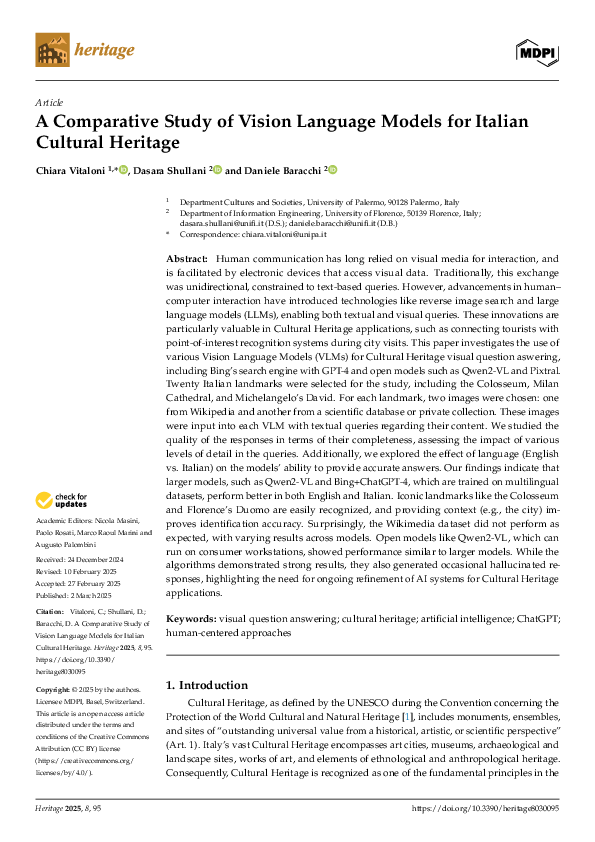 (PDF) A Comparative Study of Vision Language Models for Italian ...
