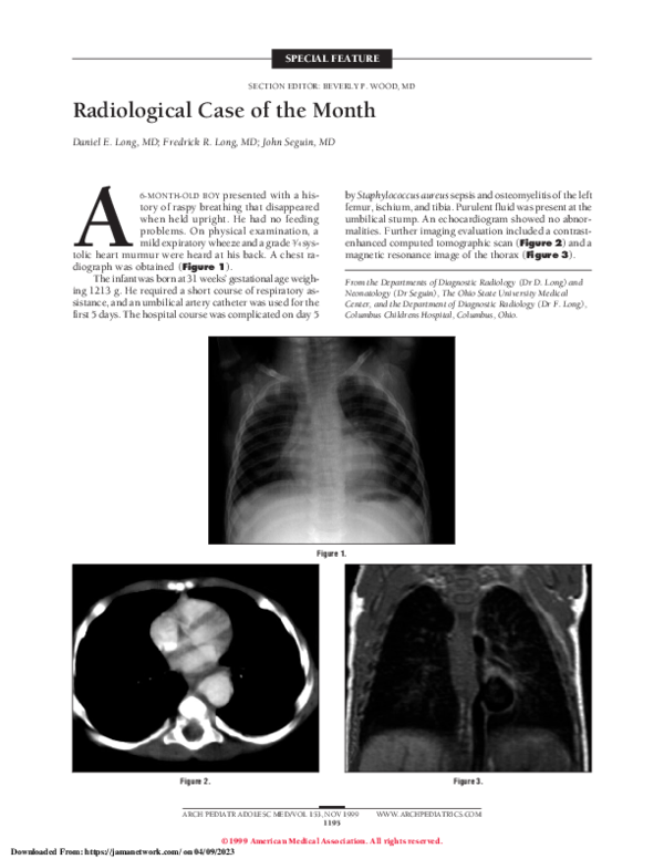 (PDF) Radiological Case of the Month