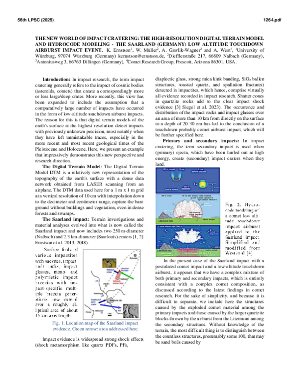 (PDF) THE NEW WORLD OF IMPACT CRATERING: THE HIGH-RESOLUTION DIGITAL ...