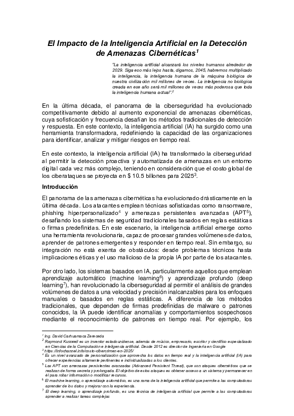 (PDF) El Impacto de la Inteligencia Artificial en la Deteccion de ...