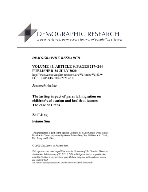 (PDF) The lasting impact of parental migration on children's education ...