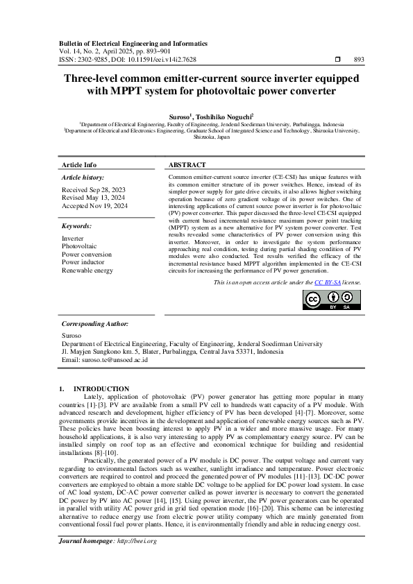 (PDF) Three-level common emitter-current source inverter equipped with ...