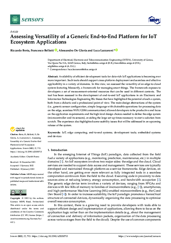 (PDF) Assessing Versatility of a Generic End-to-End Platform for IoT ...