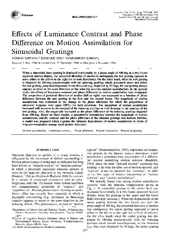 (PDF) Effects of luminance contrast and phase difference on motion ...