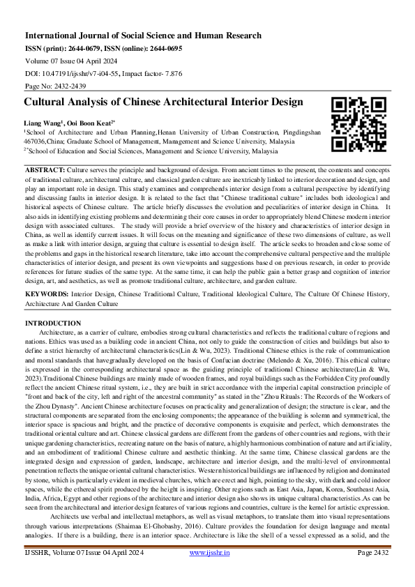 (PDF) Cultural Analysis of Chinese Architectural Interior Design