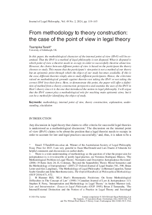 (PDF) From Methodology to Theory Construction: The Case of the Point of ...