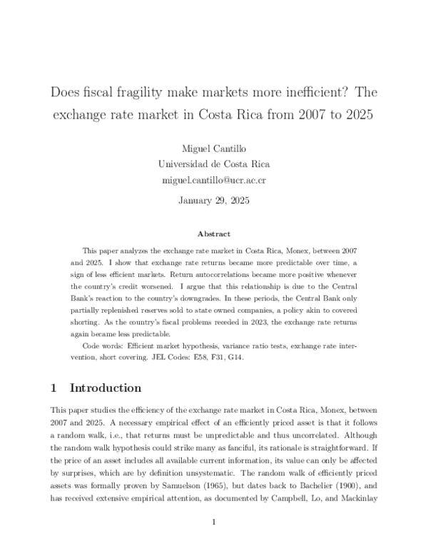 (PDF) Does fiscal fragility make markets more inefficient? The exchange ...