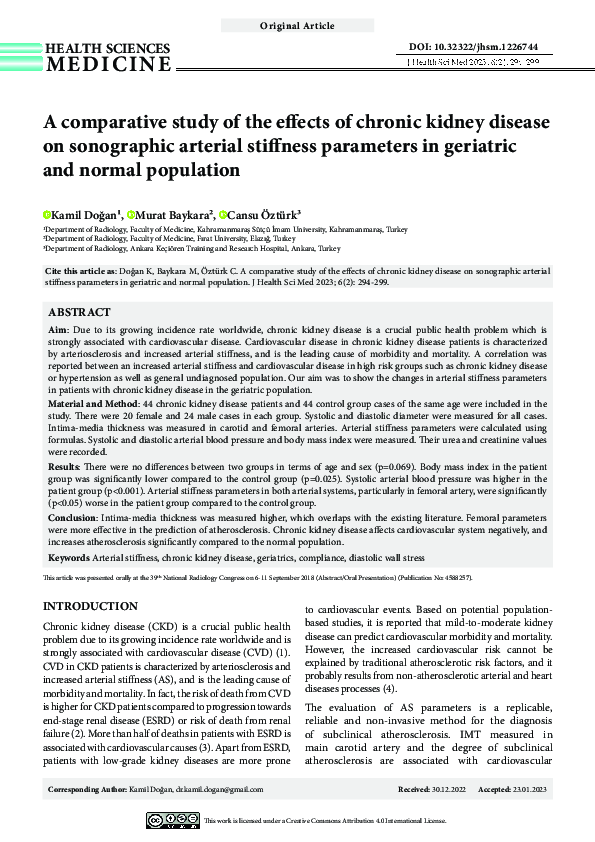 (PDF) A comparative study of the effects of chronic kidney disease on ...