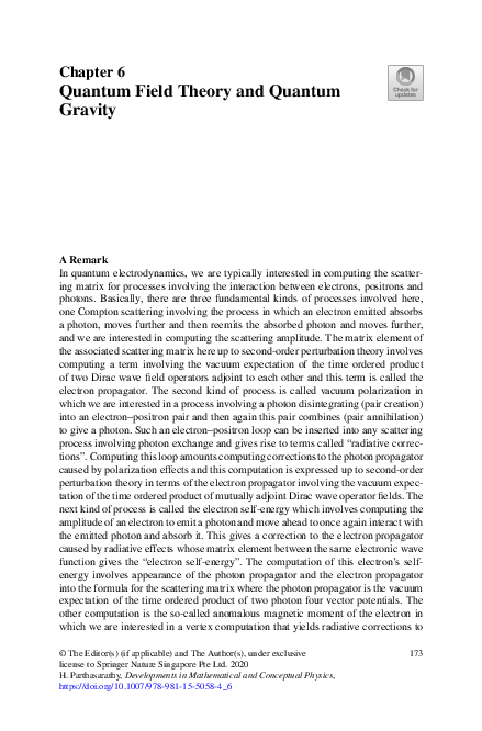 (PDF) Quantum Field Theory and Quantum Gravity