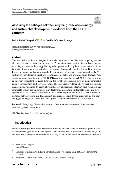(PDF) Assessing the linkages between recycling, renewable energy and ...