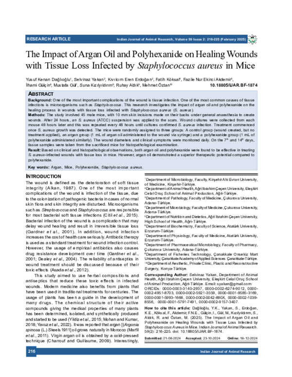 (PDF) The Impact of Argan Oil and Polyhexanide on Healing Wounds with ...