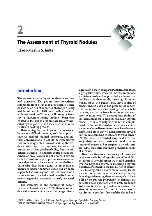 (PDF) The Assessment of Thyroid Nodules