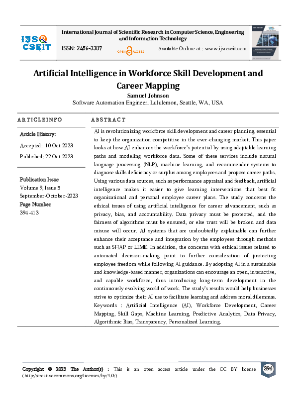 (PDF) Artificial Intelligence in Workforce Skill Development and Career ...