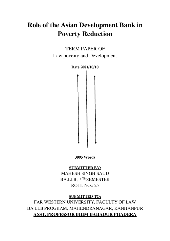 (PDF) Role of the Asian Development Bank in Poverty Reduction