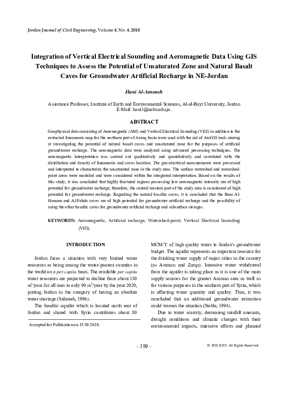(PDF) Integration of Vertical Electrical Sounding and Aeromagnetic Data ...