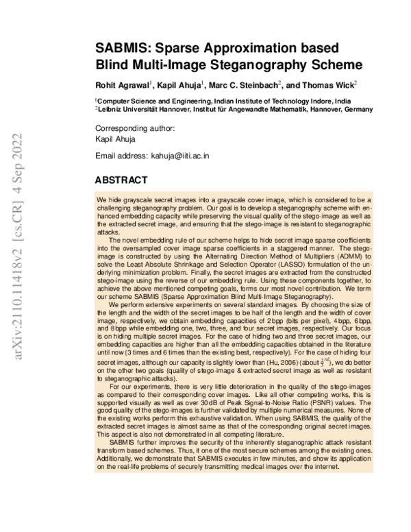 (PDF) SABMIS: Sparse approximation based blind multi-image ...