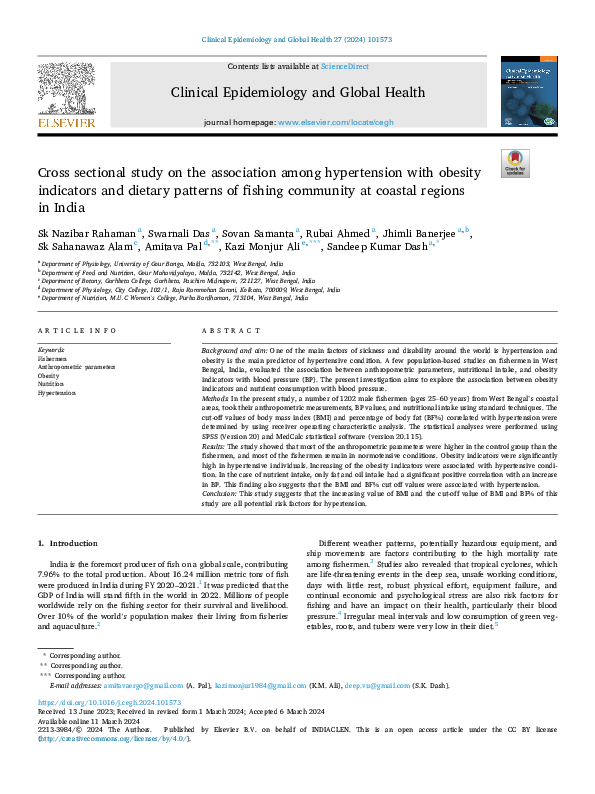 (PDF) Cross sectional study on the association among hypertension with ...
