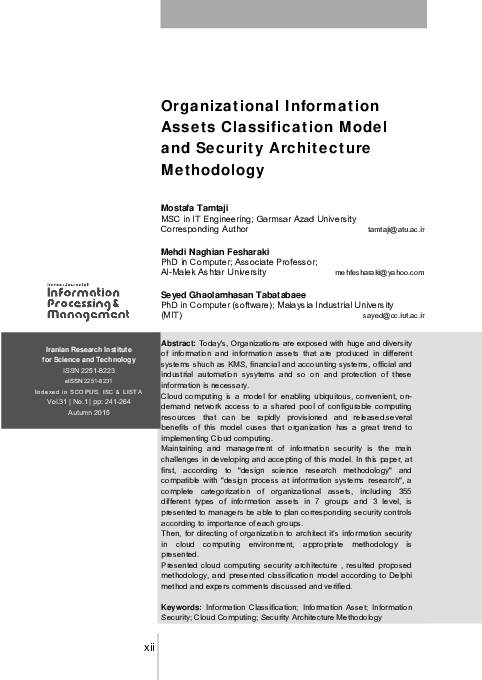 (PDF) Organizational information assets classification model and ...