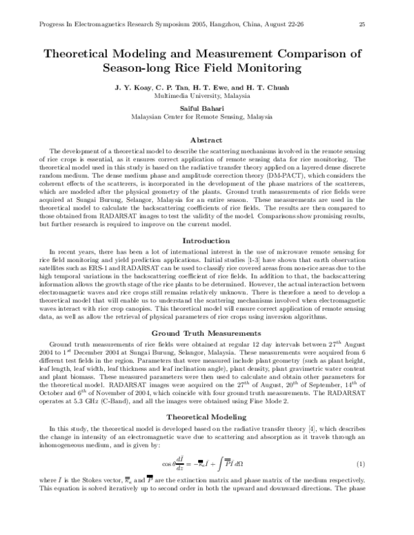 (PDF) Theoretical Modeling and Measurement Comparison of Season-Long ...