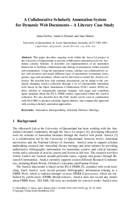 (PDF) A Collaborative Scholarly Annotation System for Dynamic Web ...