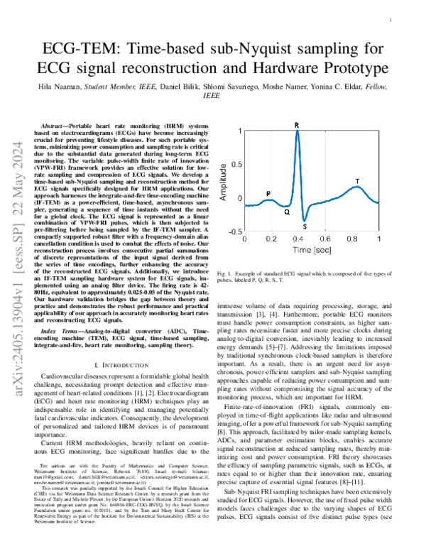 (PDF) ECG-TEM: Time-based sub-Nyquist sampling for ECG signal ...
