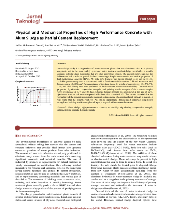 (PDF) Physical and Mechanical Properties of High Performance Concrete ...