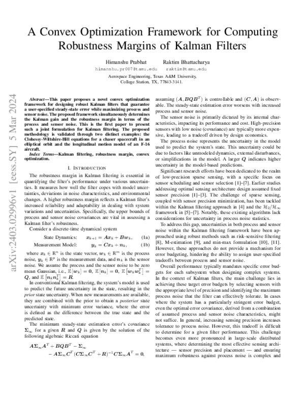 (PDF) A Convex Optimization Framework for Computing Robustness Margins ...
