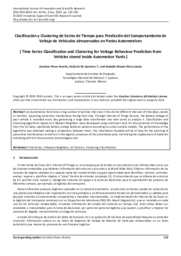 (PDF) Time Series Classification and Clustering for Voltage Behaviour ...