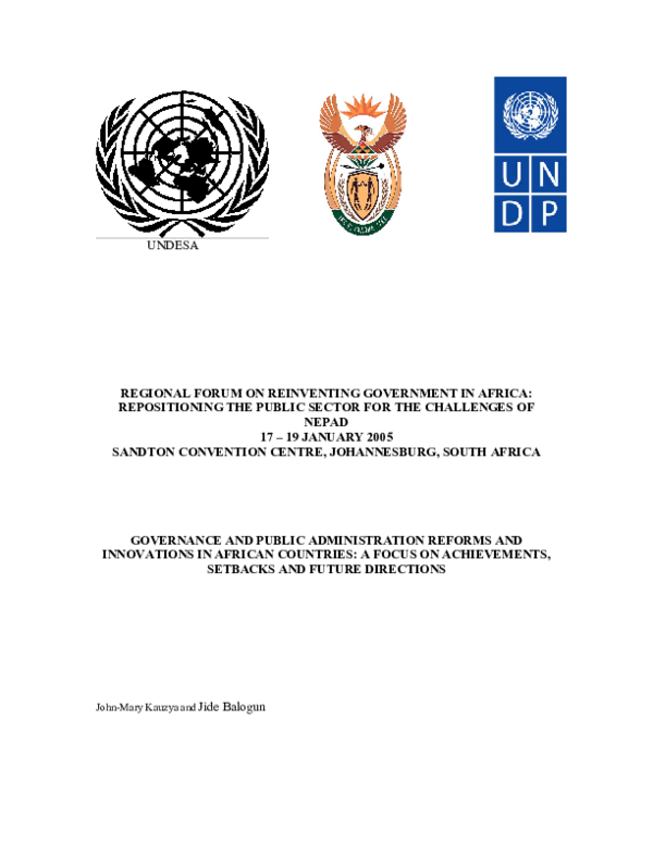 (PDF) Governance and Public Administration Reforms and Innovations in ...