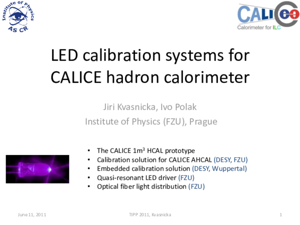 (PDF) LED Calibration Systems for CALICE Hadron Calorimeter