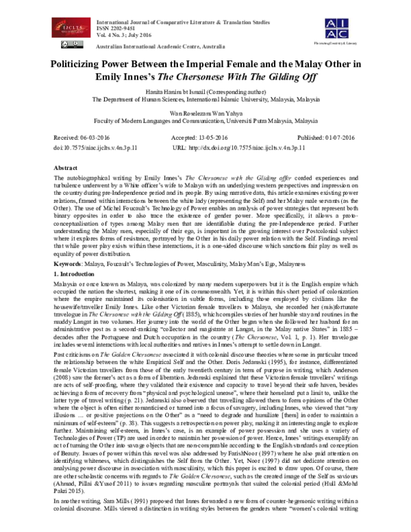 (PDF) Politicizing Power Between the Imperial Female and the Malay ...