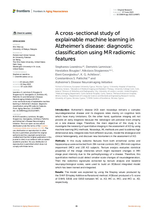 (PDF) A cross-sectional study of explainable machine learning in ...