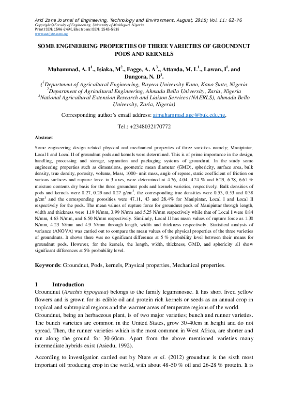 (PDF) Some Engineering Properties of Three Varieties of Groundnut Pods ...