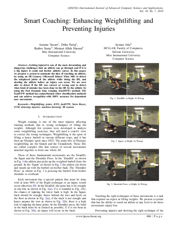 (PDF) Smart Coaching: Enhancing Weightlifting and Preventing Injuries