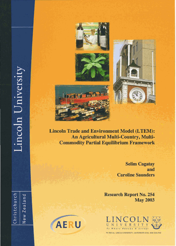 (PDF) Lincoln Trade and Environment Model (LTEM) : an agricultural ...