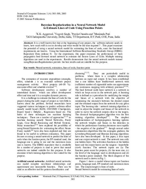 (PDF) Bayesian Regularization in a Neural Network Model to Estimate ...